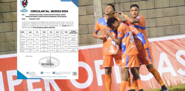 Torneo de Reservas jugará su Jornada 11 con reprogramaciones por el clima imperante